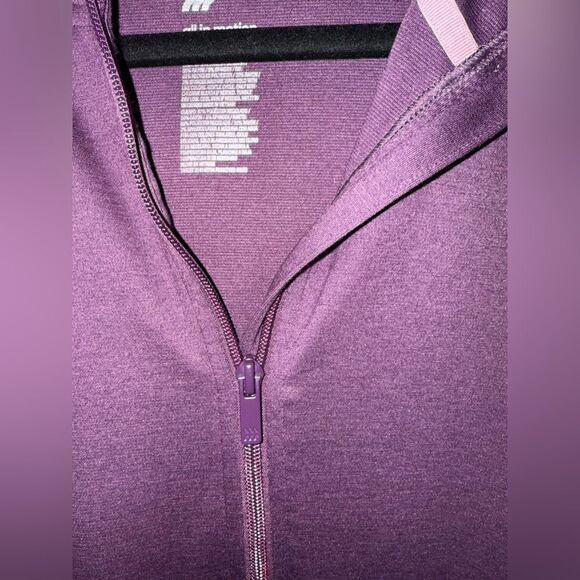 WOMENS Purple Half-Zip Hoodie - Picture 4 of 6
